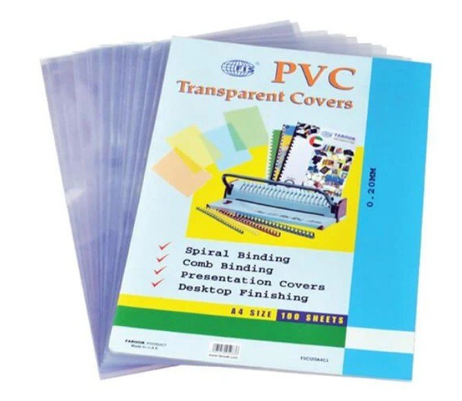 PVC Binding Cover A4 100 Pcs/Pack Clear