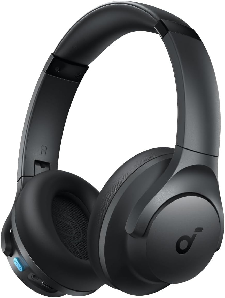 Anker Soundcore Q11i Wireless Over-Ear Bluetooth Headphones by Anker, Deep Bass, 60H Playtime, Hi-Res Audio, Detachable Ear Cushions, Multipoint Connection, Gray