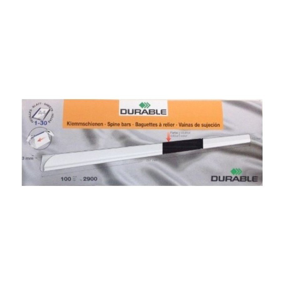 Durable Spine Bar 3mm 100/box, Transparent