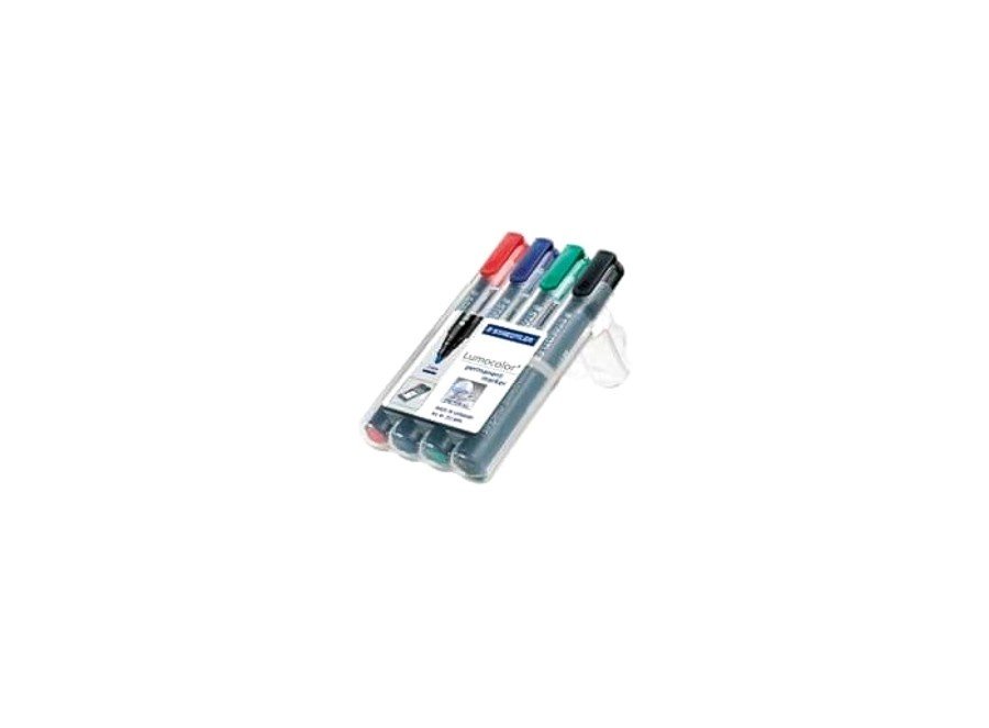 Staedtler 352 Bullet Tip Permanent marker  2mm  Assorted (Pack of 4)