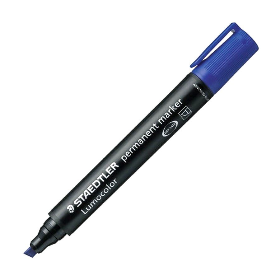 Staedtler Lumocolor Permanent Marker  Blue  (Box of 10)
