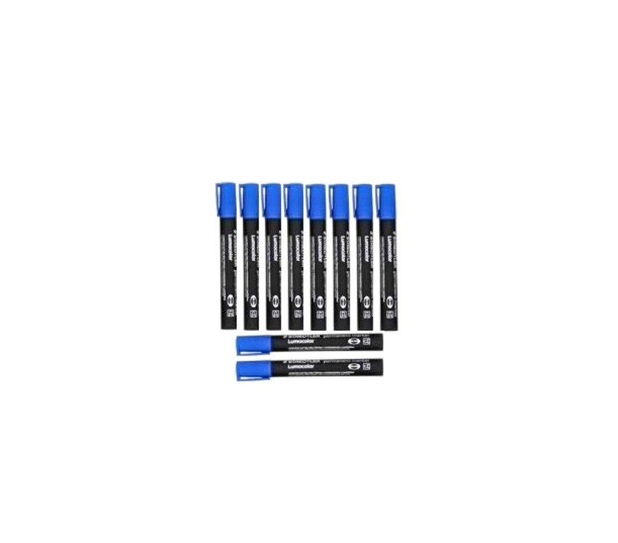 Staedtler Lumocolor Permanent Marker  Bullet Tip  Blue