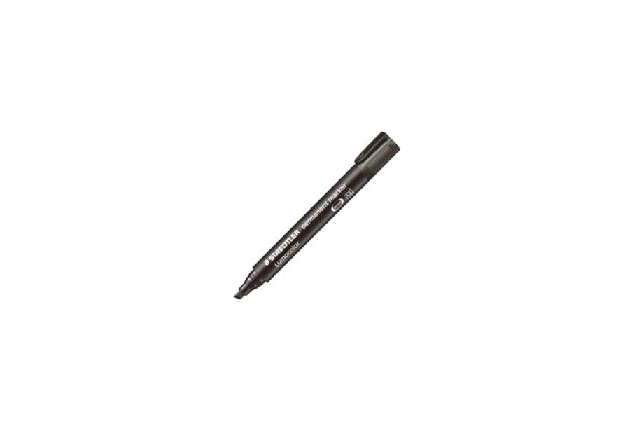 Staedtler Lumocolor Permanent Marker  Chisel Tip  Black