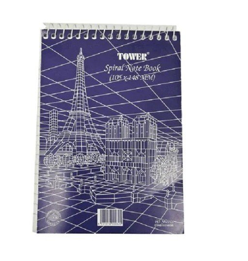 Tower Notebook, Top Spiral Pad, A6 (FSNB105148SB)