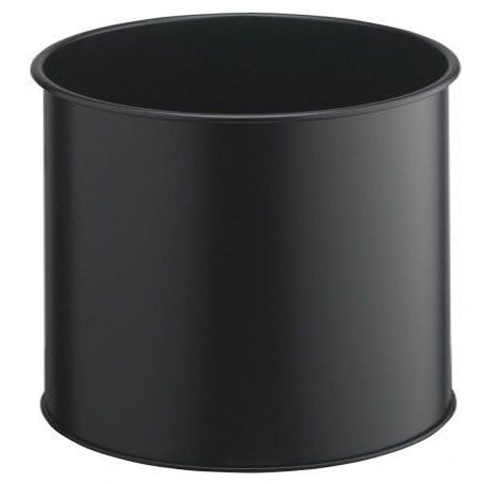 Durable Waste Basket Metal Round  15 litres  Black