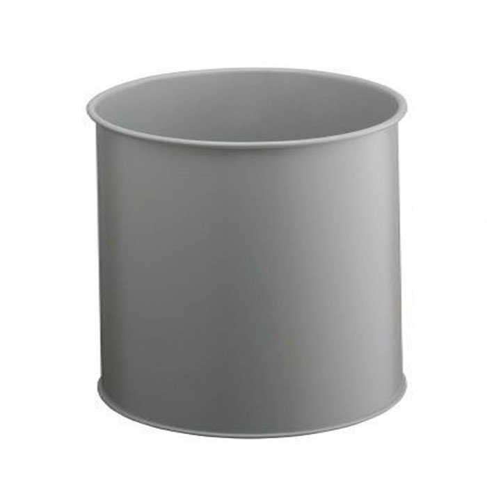 Durable Waste Basket Metal Round  15 litres  Grey