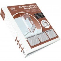 FIS FSBD350DPB Presentation 3-Ring Binder - 50mm Ring, A4, White