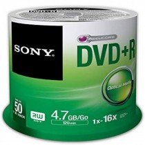 Sony DVD+R 4.7GB/Go 1x-16X Spindle of 50