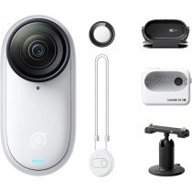 Insta360 GO 3S - 128 GB Black 4K Tiny Portable Vlogging Camera, Hands-Free POVs, Mount Anywhere, Stabilization, 140 Min Battery Life, 10m Waterproof, Pet POV - White