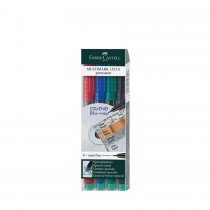 Faber Castell Multimark 1523 S CD Marker (0.4mm) Pkt/4 Assorted