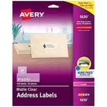 Avery 5660 Easy Peel Clear Address Labels  1 x 2 - 5/8 (1500 Labels)