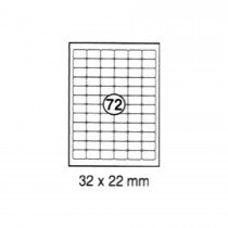 xel-lent 72 labels/sheet, rounded corners, 32 x 22 mm, 100sheets/pack