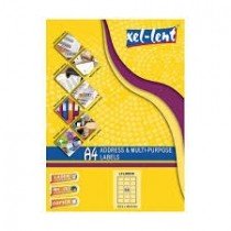 xel-lent 18 labels/sheet, rounded corners, 63.5 x 46.6mm, 100sheets/pack