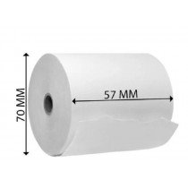 Thermal Cash Roll, 57mm x 70mm, White, 5Pcs-Pack