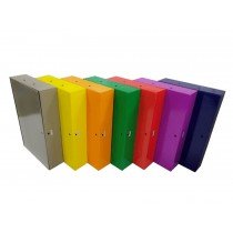 Deluxe Laminated Rigid Closed Box File, F/S, Red