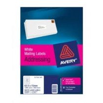 Avery L-7164 White Address Labels, 100 sheets/pack