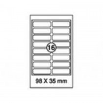 xel-lent 16 labels/sheet, rounded corners, 98 x 35 mm, 100sheets/pack