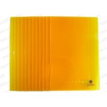 Atlas Clear L Folder F/S, 12/pack, Yellow