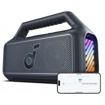 Anker Soundcore Boom 2 Outdoor Speaker, 80W, Subwoofer, BassUp 2.0, 24H Playtime, IPX7 Waterproof, Floatable, RGB Lights, USB-C, Custom EQ, Bluetooth 5.3, Portable For Outdoors, Camping, Beach, and Backyard, Black