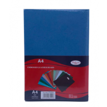 Deluxe A4 Embossed Leather Board Binding Cover, 100/pack, Dark Blue