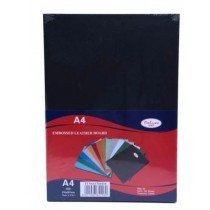Deluxe A4 Embossed Leather Board Binding Cover, 100/pack, Black