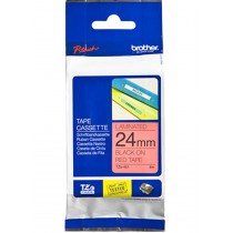 Brother Tze-451 Black on Red 24mm Laminated Tape