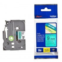 Brother Tze-721 Black on Green 9mm Laminated Tape 