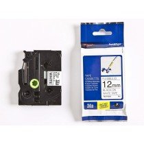 Brother Tze FX231 12mm Flexible Black on White Tape