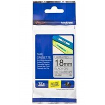 Brother Tze M941 Black on Matte Silver 18mm Laminated Tape