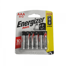 Energizer Alkaline Battery AAA E92BP6 (4+2)