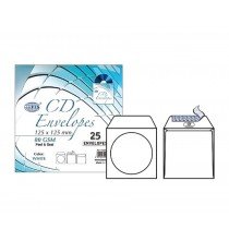 CD Envelope with Window, 25sheets/pack, White FSWE8021PW25