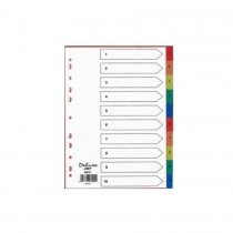 Deluxe Divider Manila Colored A4 with numbers 1-10