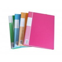 Deli Clear Book, A4, Assorted Colors, 10 Pockets