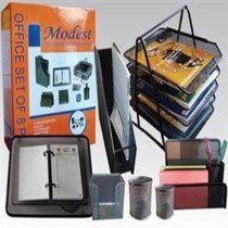 Deluxe Metal Mesh Desktop Set  8 Pieces  Black