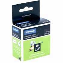 DYMO (11353) Multipurpose Labels (2 up), White Paper, 25 x 13 mm