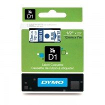 Dymo 45014, D1 Tape,12mm x 7m, Blue on White