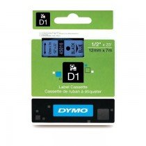 Dymo 45016, D1 Tape,12mm x 7m, Black on Blue