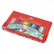 Faber Castell FCI115931 Water Colour Pencil Flat Tin, Assorted (24 / Set)