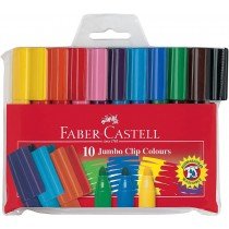 Faber Castell FCI550210 Jumbo Felt Pen Without Connector, Assorted (Pack of 10)