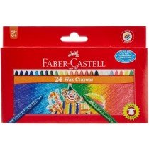 Faber Castell FCIN120039 Jumbo Wax Crayon - Round, Assorted (Pack of 24)