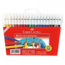 Faber Castell FCIN155120 Fibre Tip Color Pen, Assorted (Pack of 20)