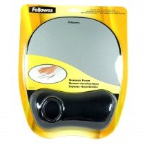 Fellowes Memory foam Mouse Pad/Wrist Rest (9175801) - Silver Streak