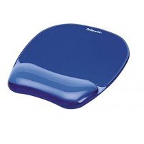 Fellowes Crystals Mousepad Wrist Support - Blue 