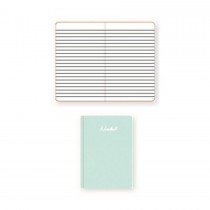 FIS A5 Hard Cover Notebook, Single Ruled, Round Corner - 100 Sheets - Light Green [FSNBA5SL303]
