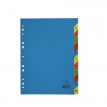 FIS Divider Manila Colored A4 With Numbers 1-12