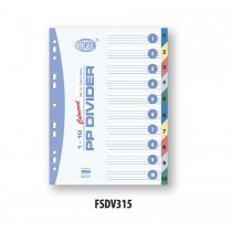 FIS Divider Plastic Colored A4 10 Tabs