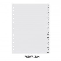 FIS Divider Plastic PVC Grey A4 A-Z (FSDVA-ZA4)