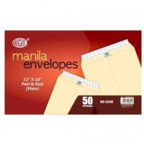 FIS A4 Manila Envelope - Peel & Seal, 12 x 10", (Pack of 50)