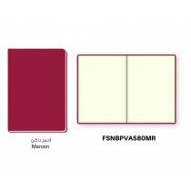 FIS PVC Soft Cover Notebook, Plain, 80 Sheets, A5, Maroon