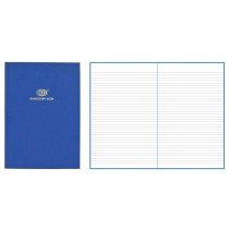 FIS Ruled Manuscript/Register Book with side spiral binding, 2QR, A5, 96 sheets, Blue